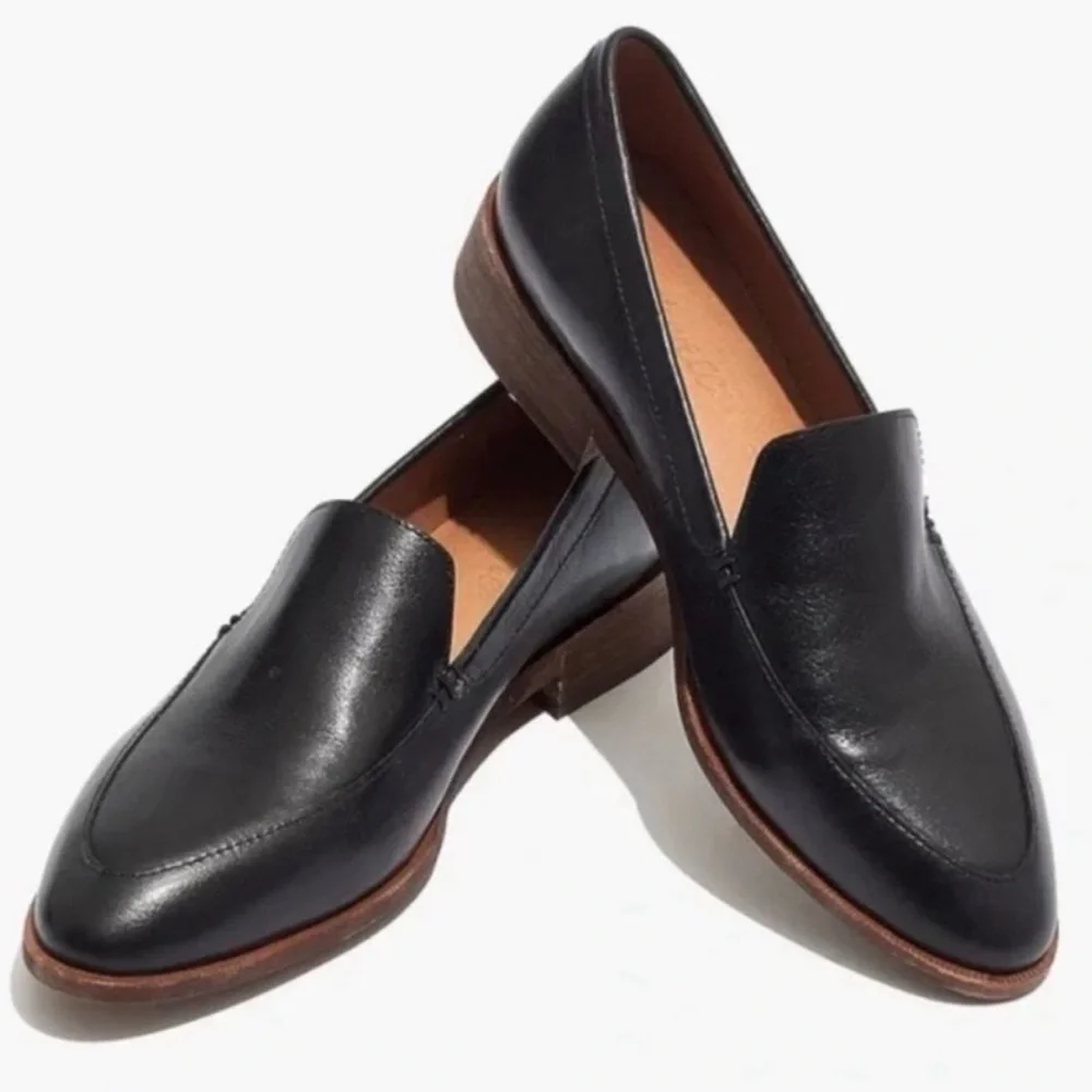 Madewell Black Leather Women’s Slip-On Loafers — Size 8.5 - Picture 2 of 15
